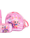 16 Inch  Trolley Bag Set - Labubu - Pink